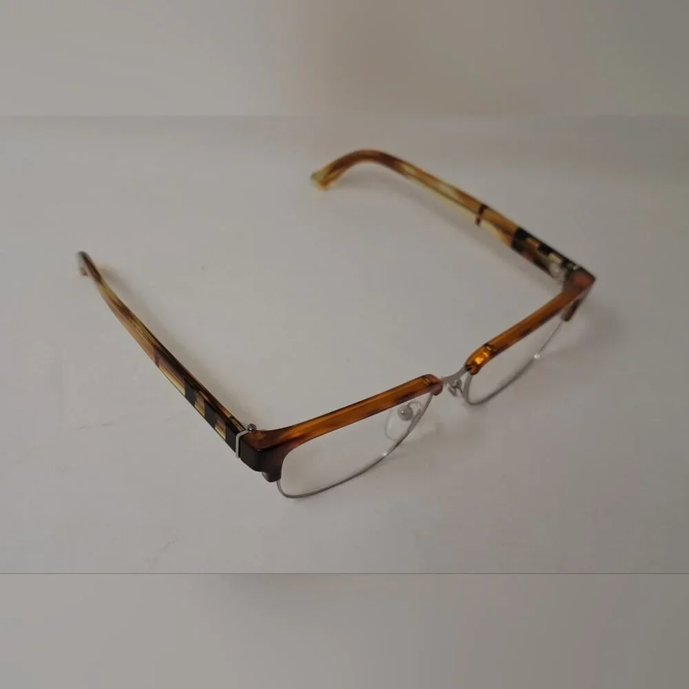 Burberry Eye Glasses Frames Unisex Half Rim Havana Nova Check B2224 54-18-145